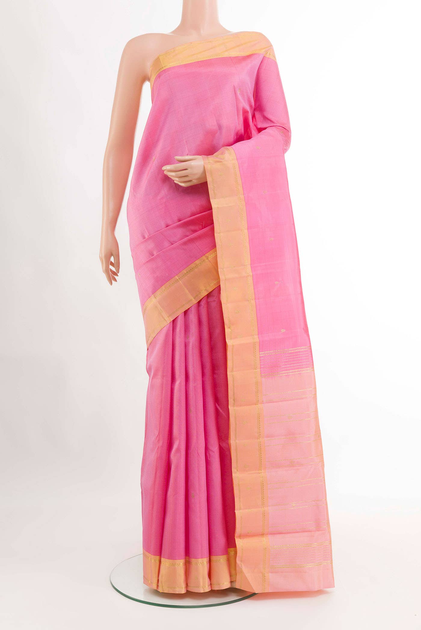 Pink Kanchipuram Silk Saree