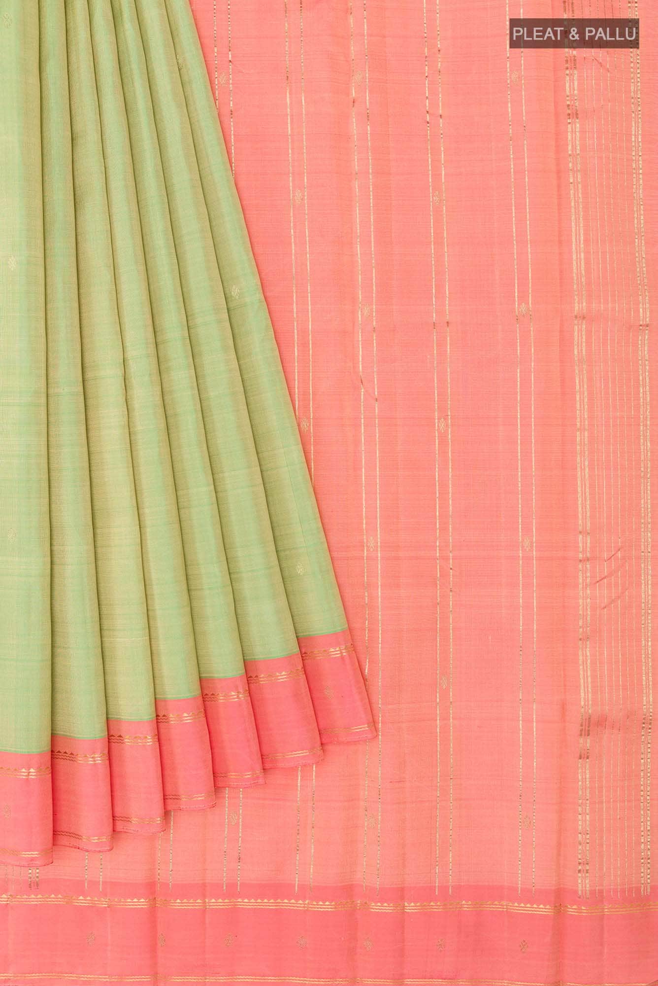 Green Dual Tone Kanchipuram Silk Saree
