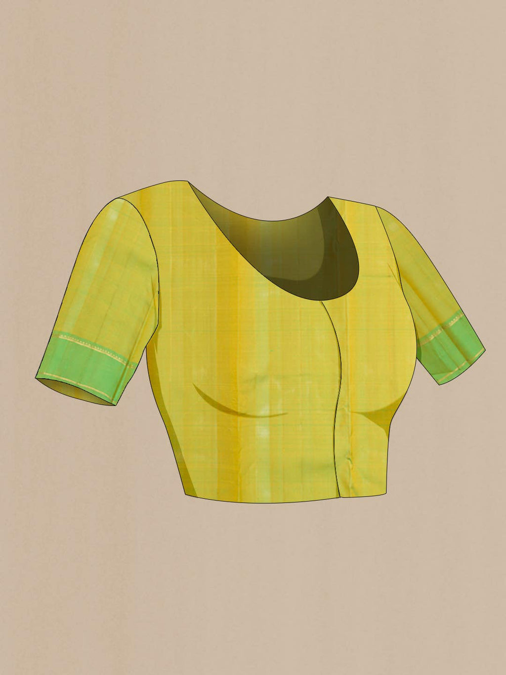 Orange Dual Tone Kanchipuram Silk Saree