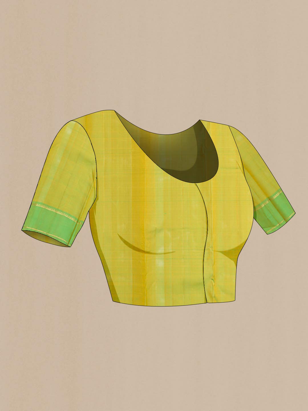 Orange Dual Tone Kanchipuram Silk Saree