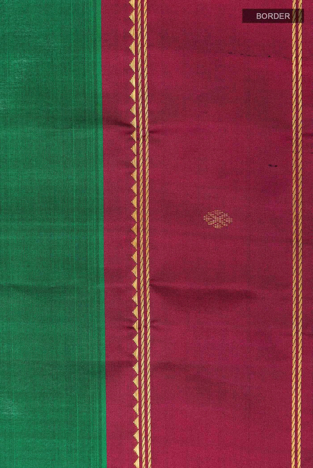 Bottle Green Kanchipuram Silk Saree