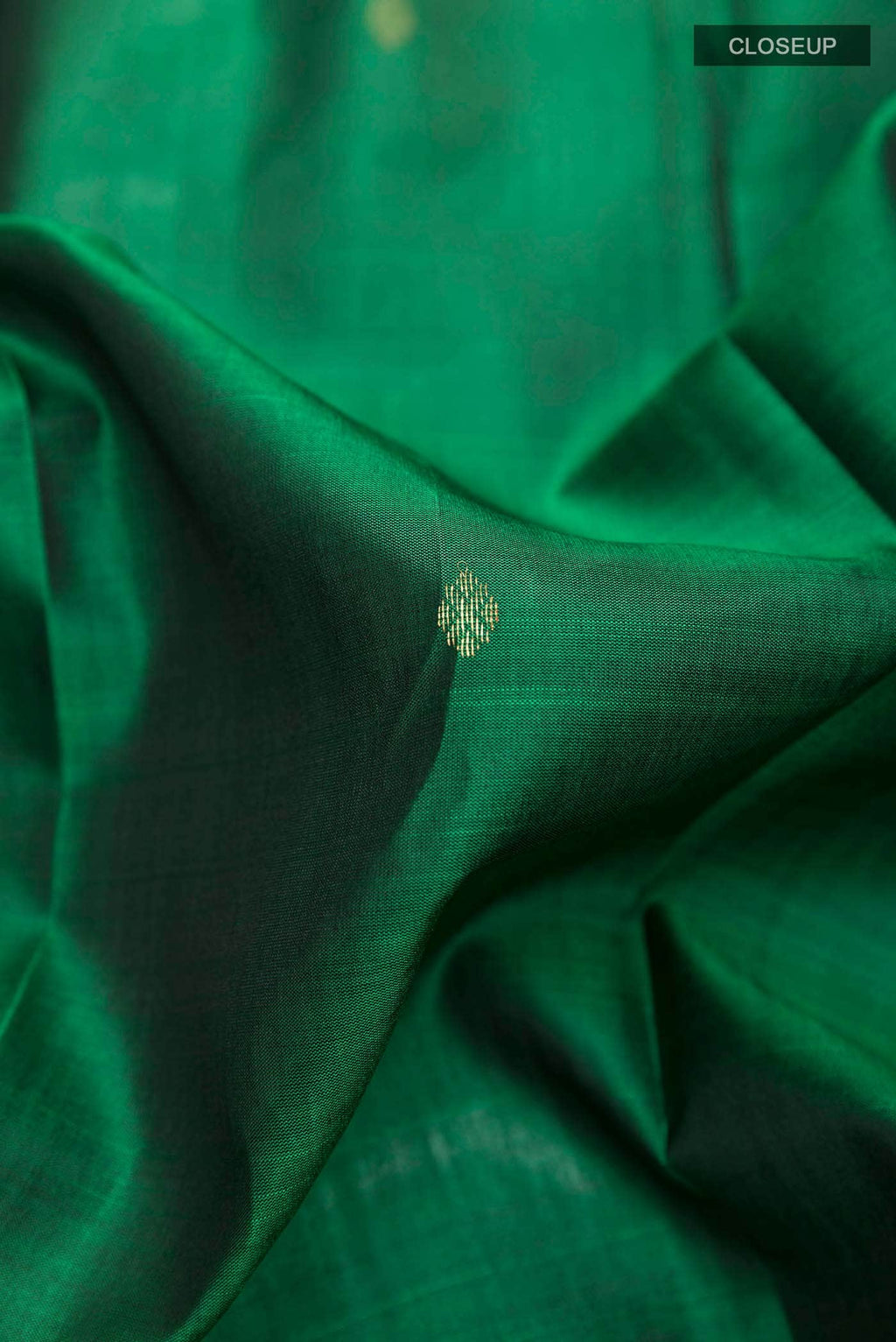 Bottle Green Kanchipuram Silk Saree