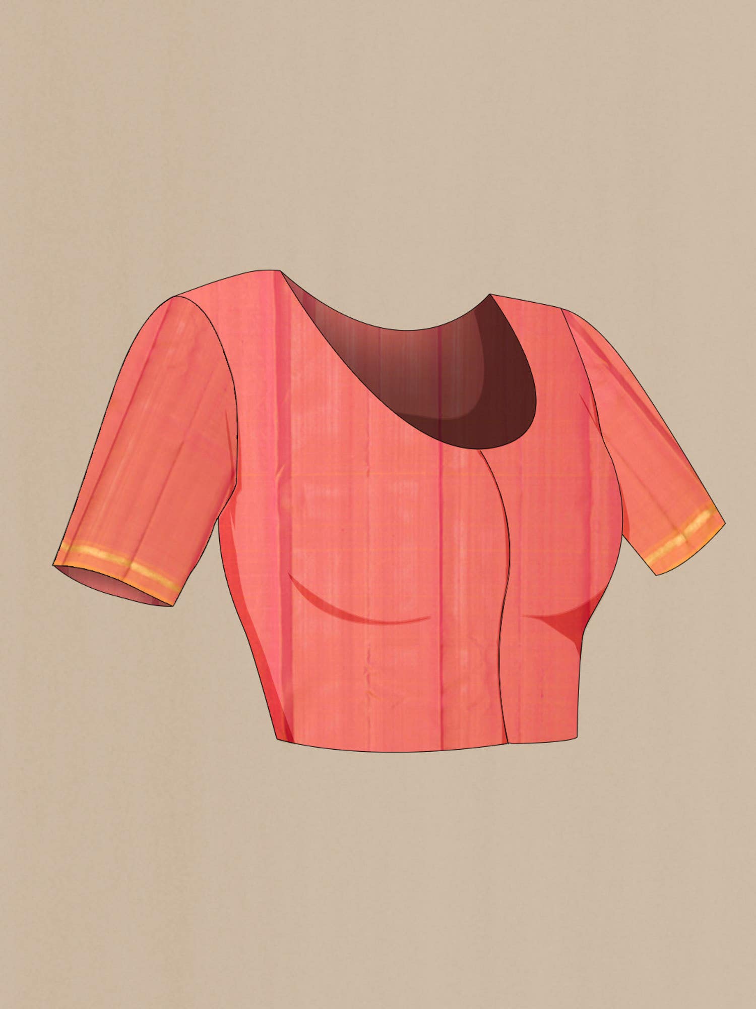Pink Dual Tone Kanchipuram Silk Saree