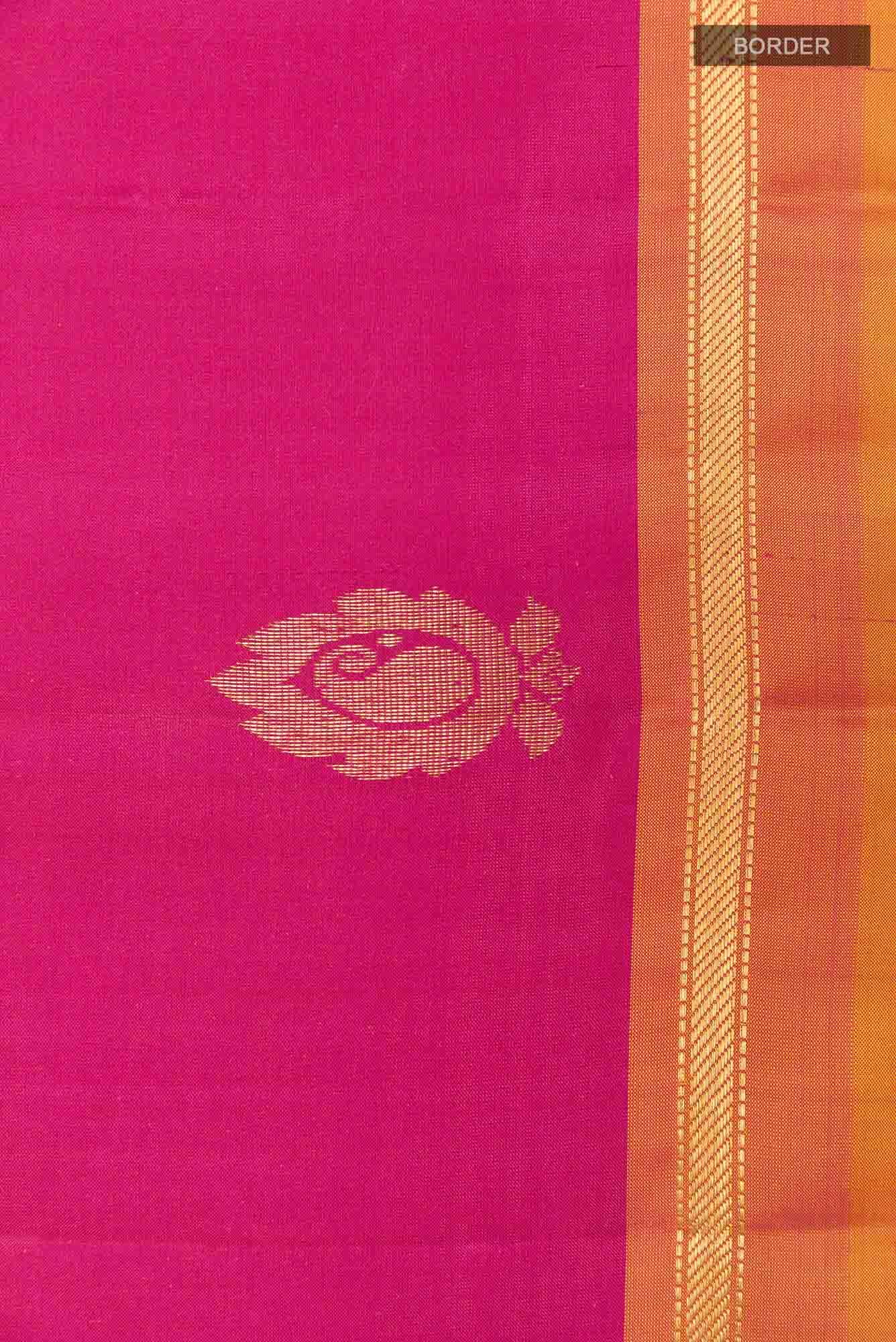 Pink Dual Tone Kanchipuram Silk Saree