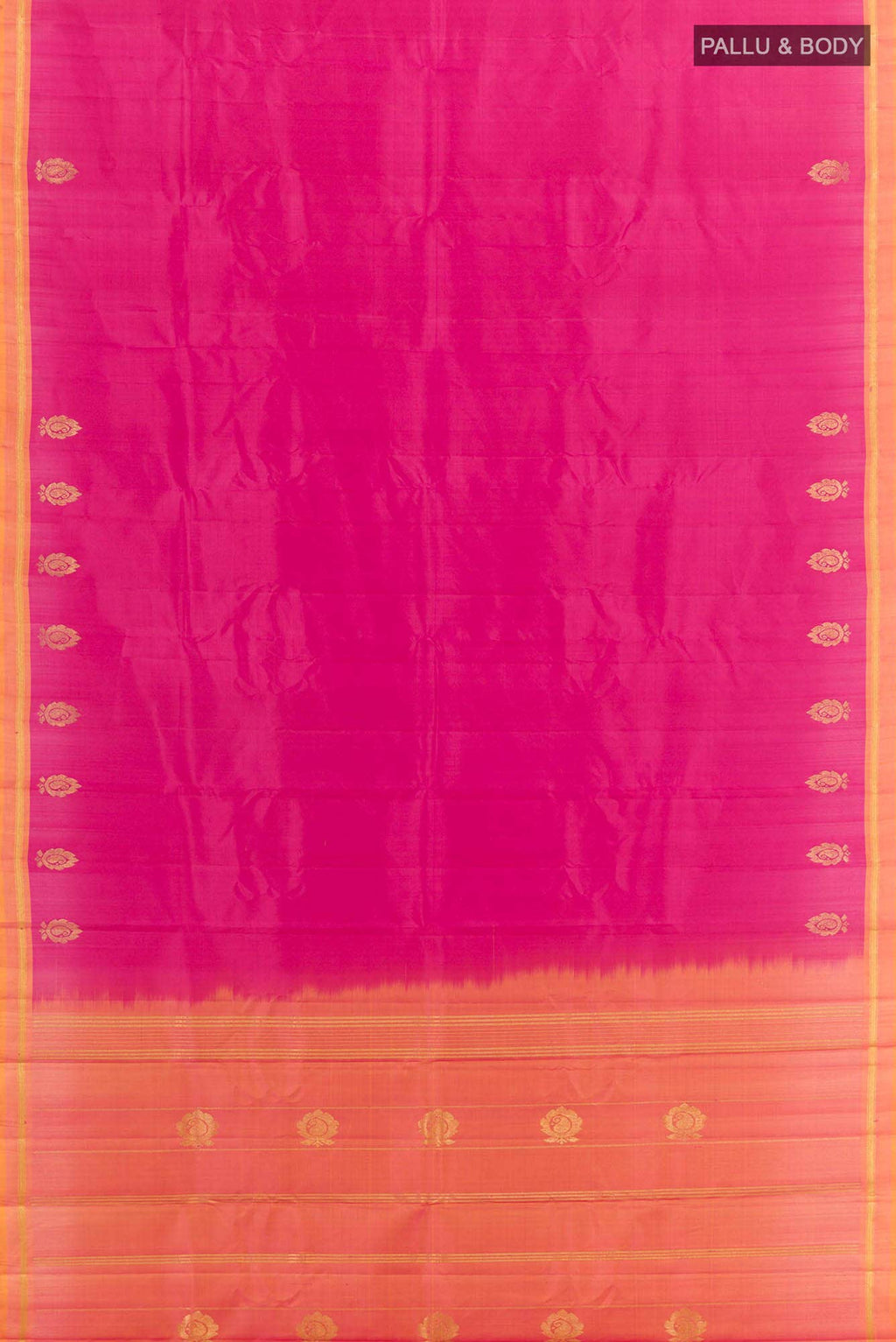 Pink Dual Tone Kanchipuram Silk Saree