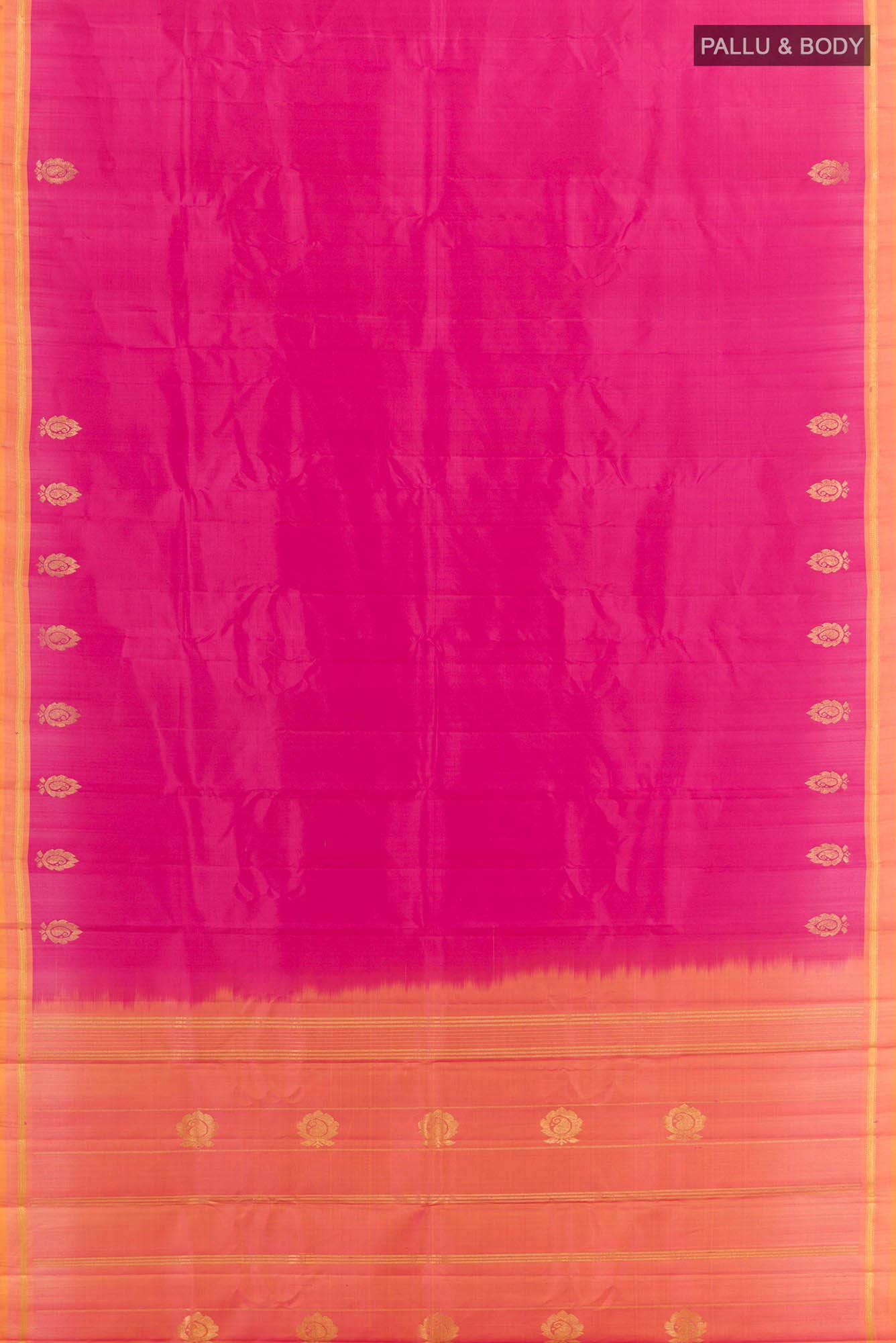 Pink Dual Tone Kanchipuram Silk Saree
