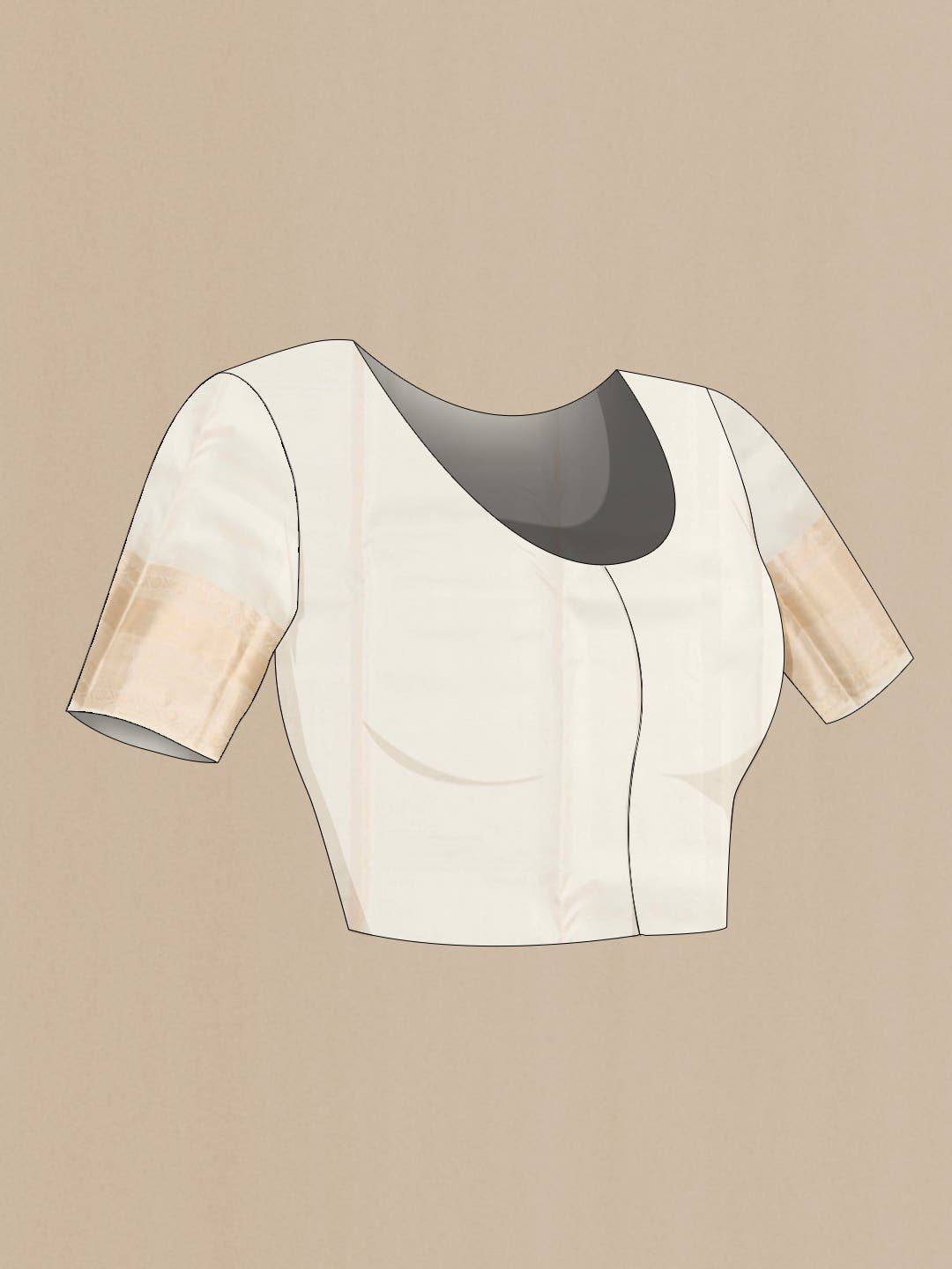 Pearl White Kanchipuram Silk Saree