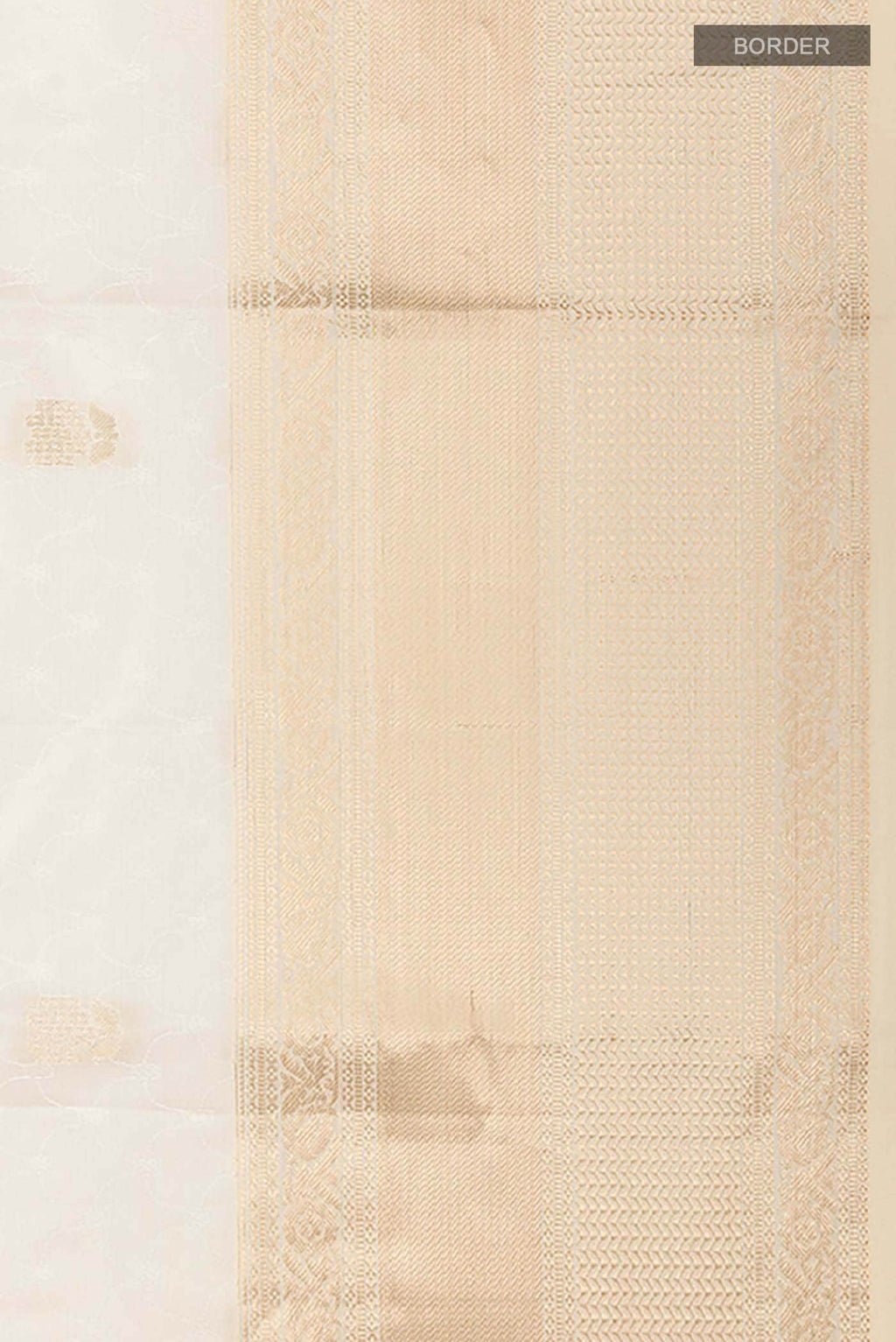 Pearl White Kanchipuram Silk Saree