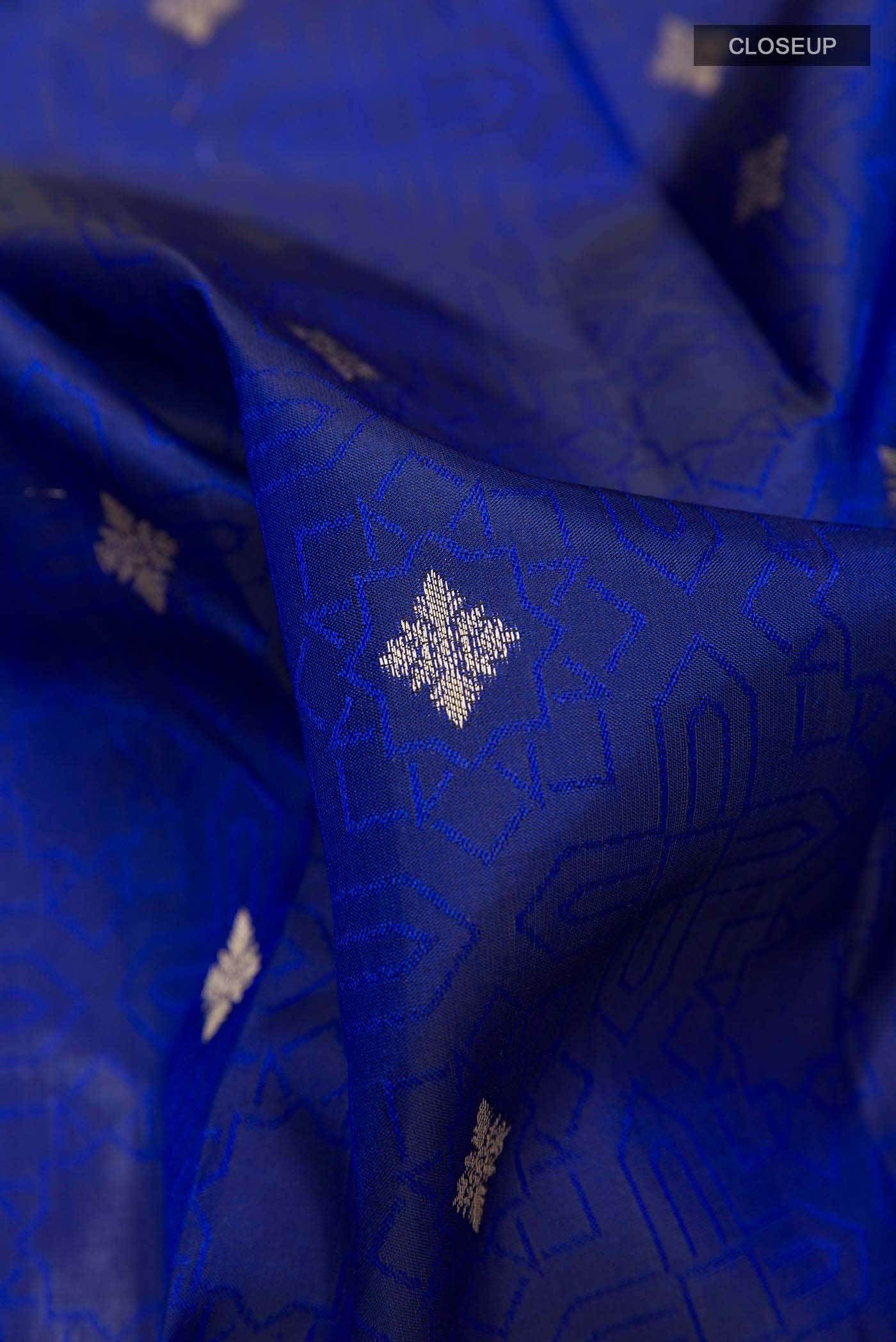 Navy Blue Dual Tone Kanchipuram Silk Saree
