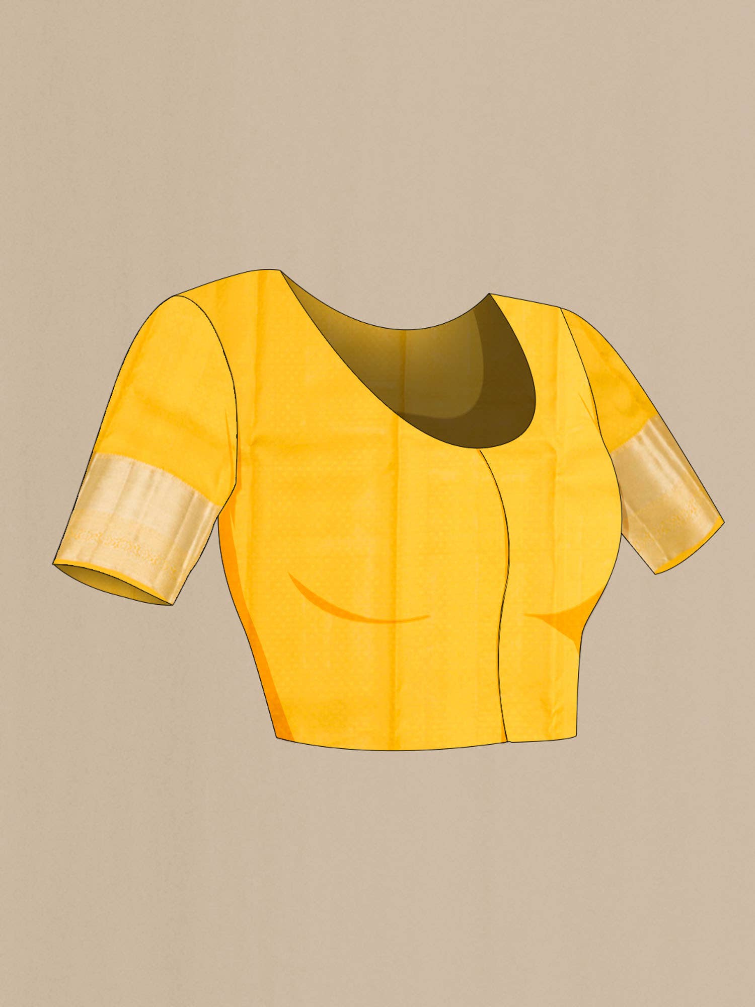 Yellow Kanchipuram Silk Saree