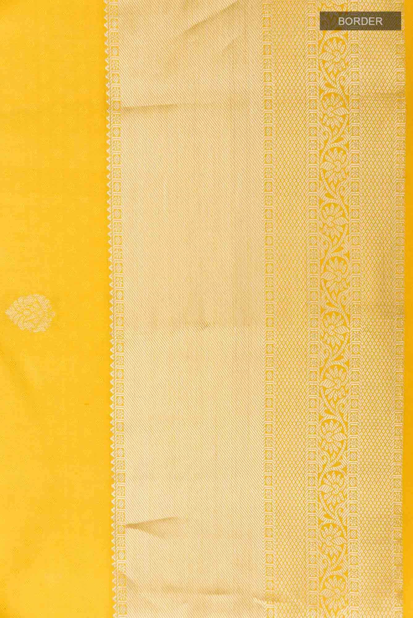 Yellow Kanchipuram Silk Saree