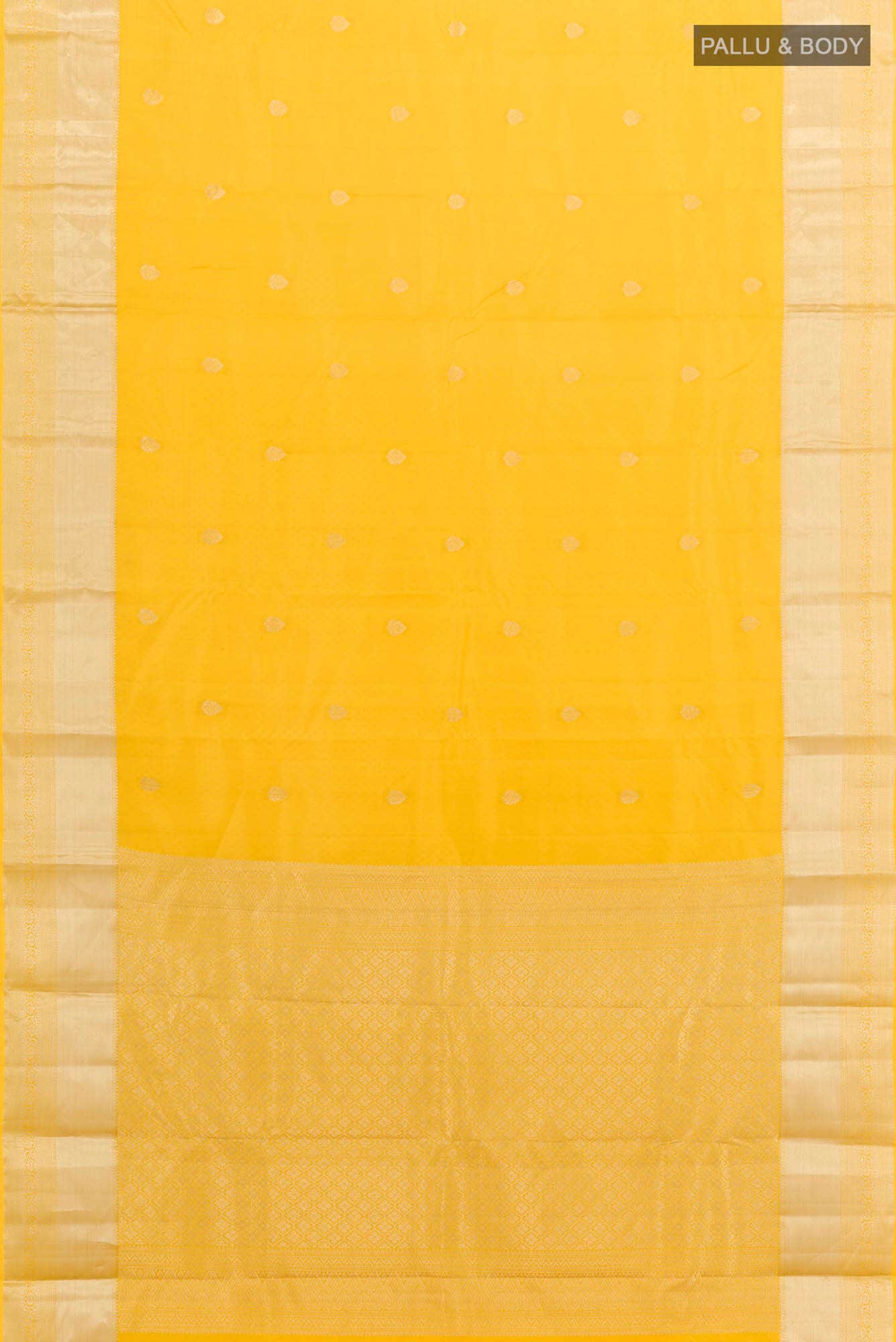 Yellow Kanchipuram Silk Saree