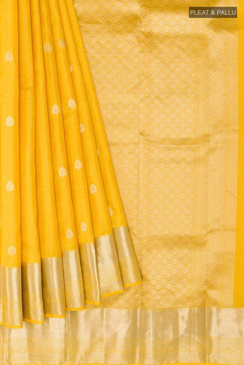 Yellow Kanchipuram Silk Saree