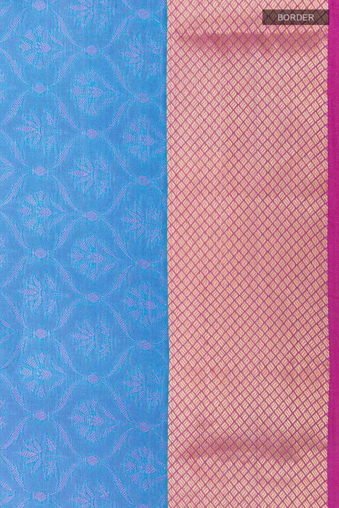 Blue Kanchipuram Silk Saree