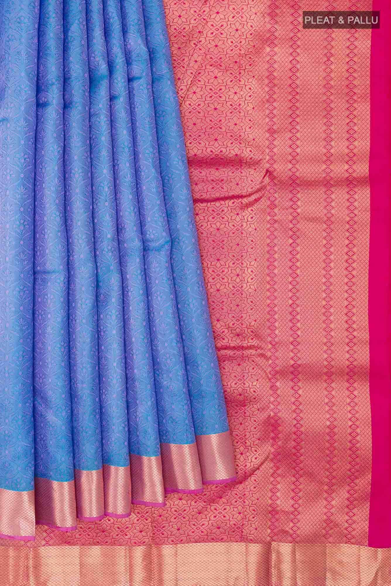 Blue Kanchipuram Silk Saree