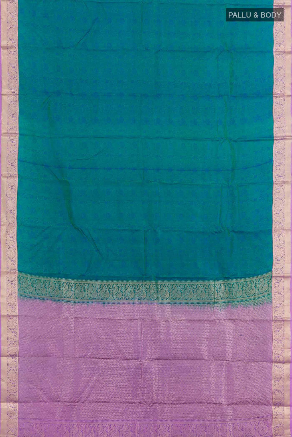 Peacock Blue Kanchipuram Silk Saree