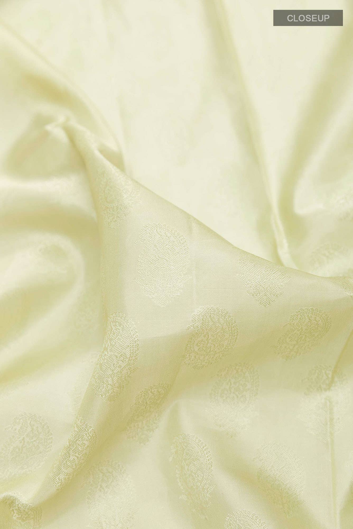 Cream Kanchipuram Silk Saree