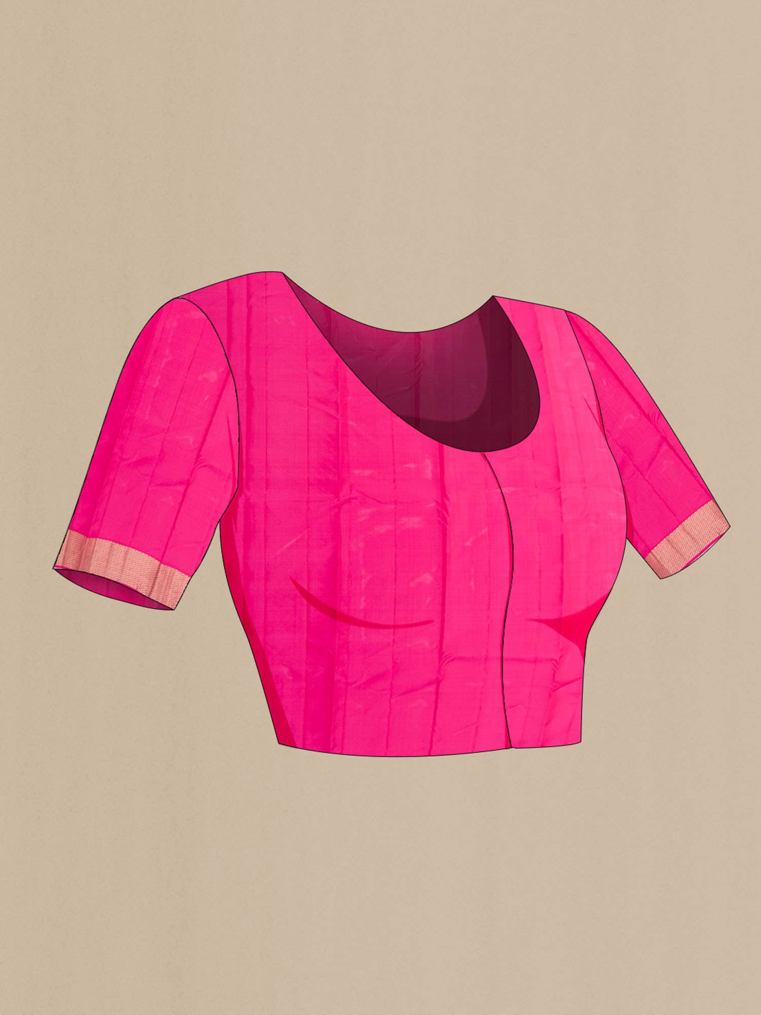 Peach Dual Tone Kanchipuram Silk Saree