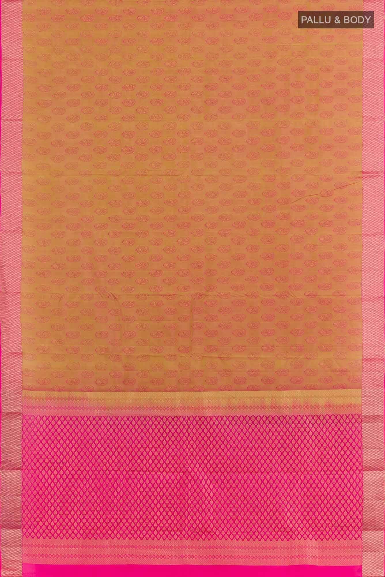 Peach Dual Tone Kanchipuram Silk Saree