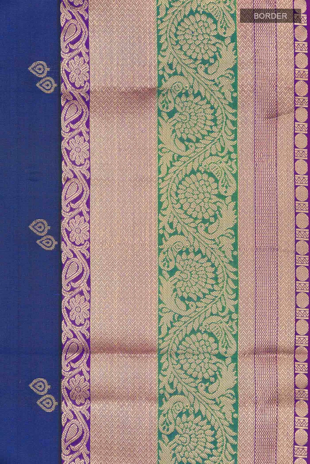 Navy Blue Kanchipuram Silk Saree