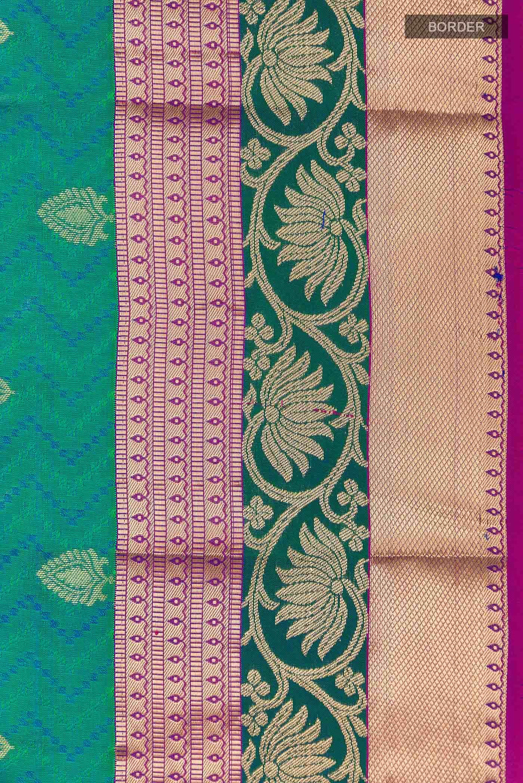 Green Dual Tone Kanchipuram Silk Saree