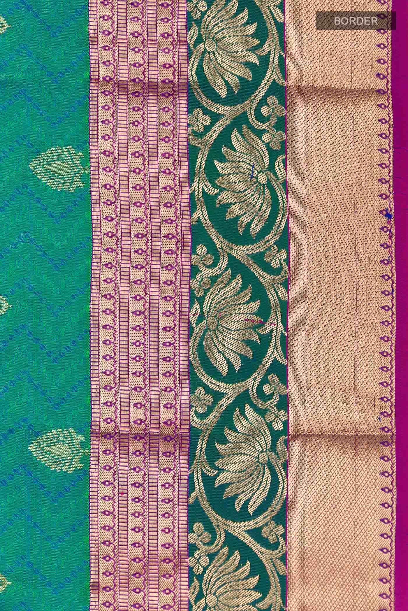 Green Dual Tone Kanchipuram Silk Saree