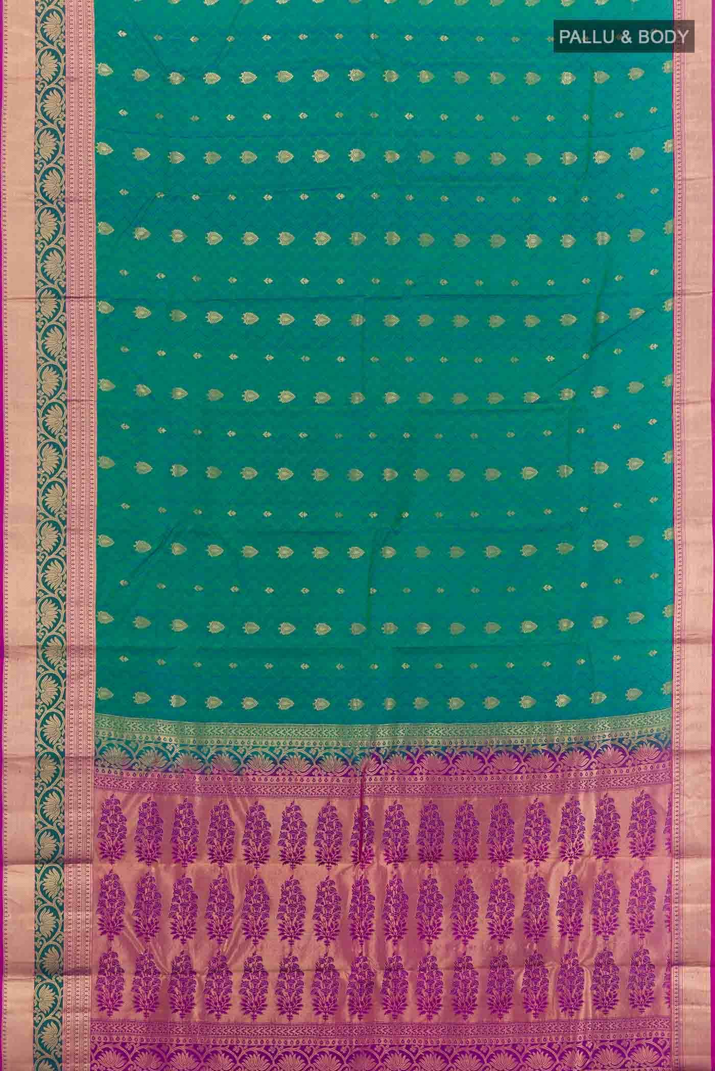 Green Dual Tone Kanchipuram Silk Saree