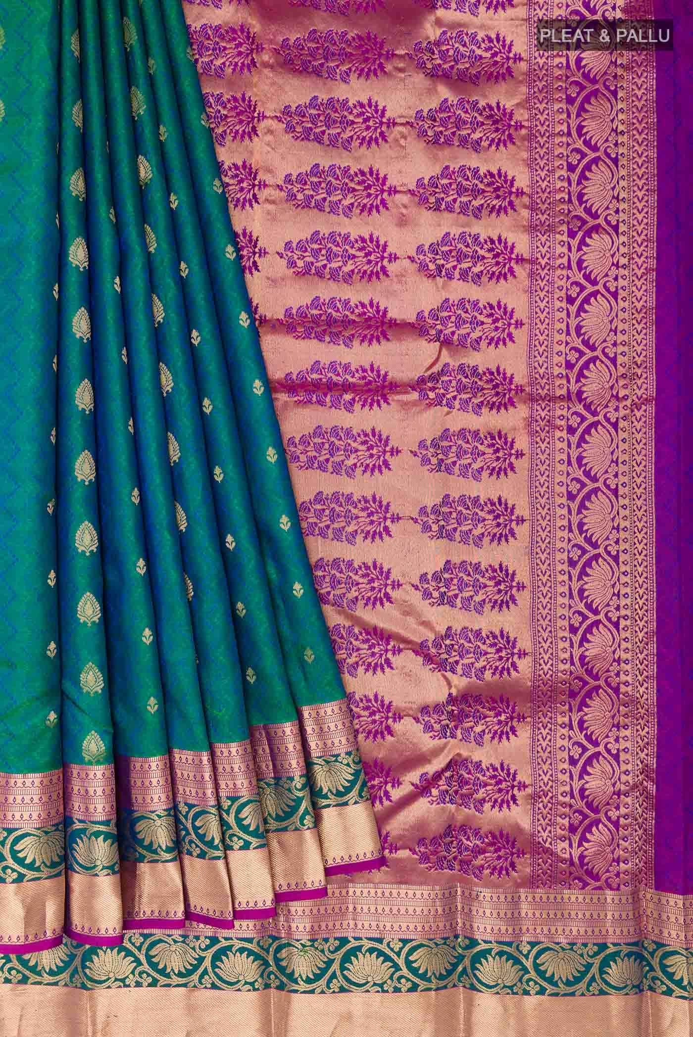 Green Dual Tone Kanchipuram Silk Saree