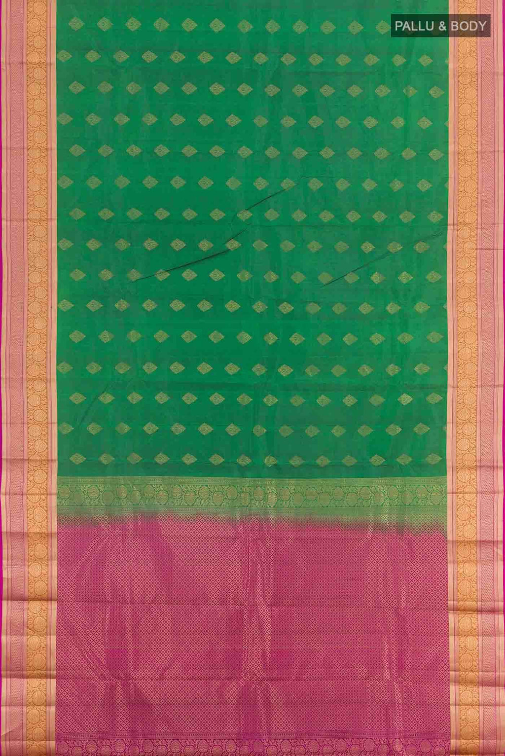 Bottle Green Kanchipuram Silk Saree
