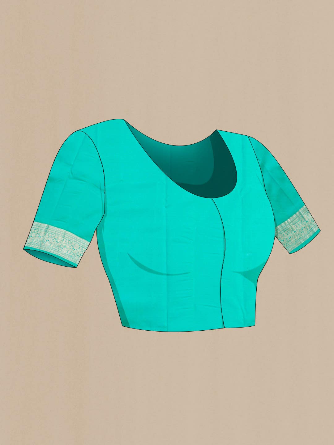 Turquoise Kanchipuram Silk Saree