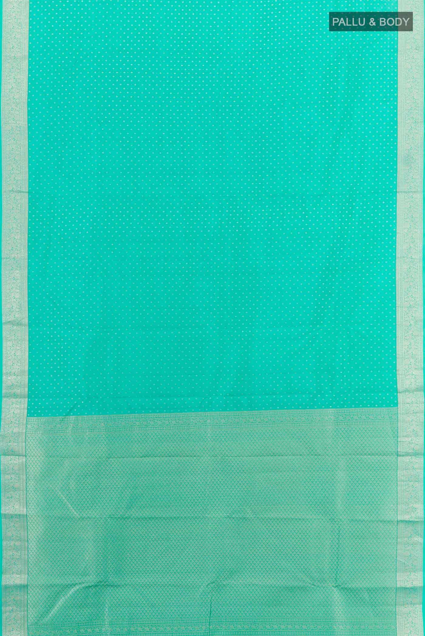 Turquoise Kanchipuram Silk Saree