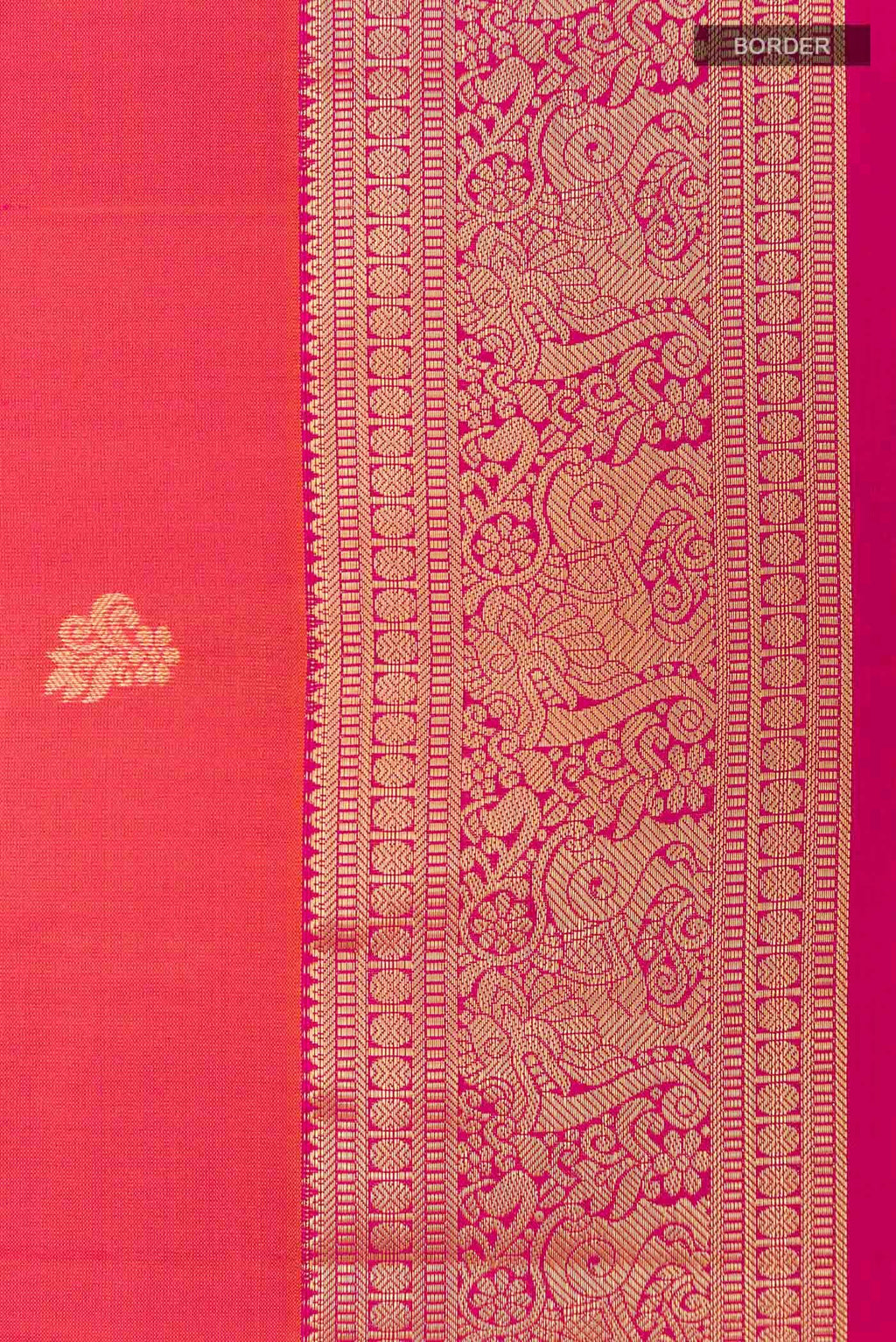 Pink Dual Tone Kanchipuram Silk Saree