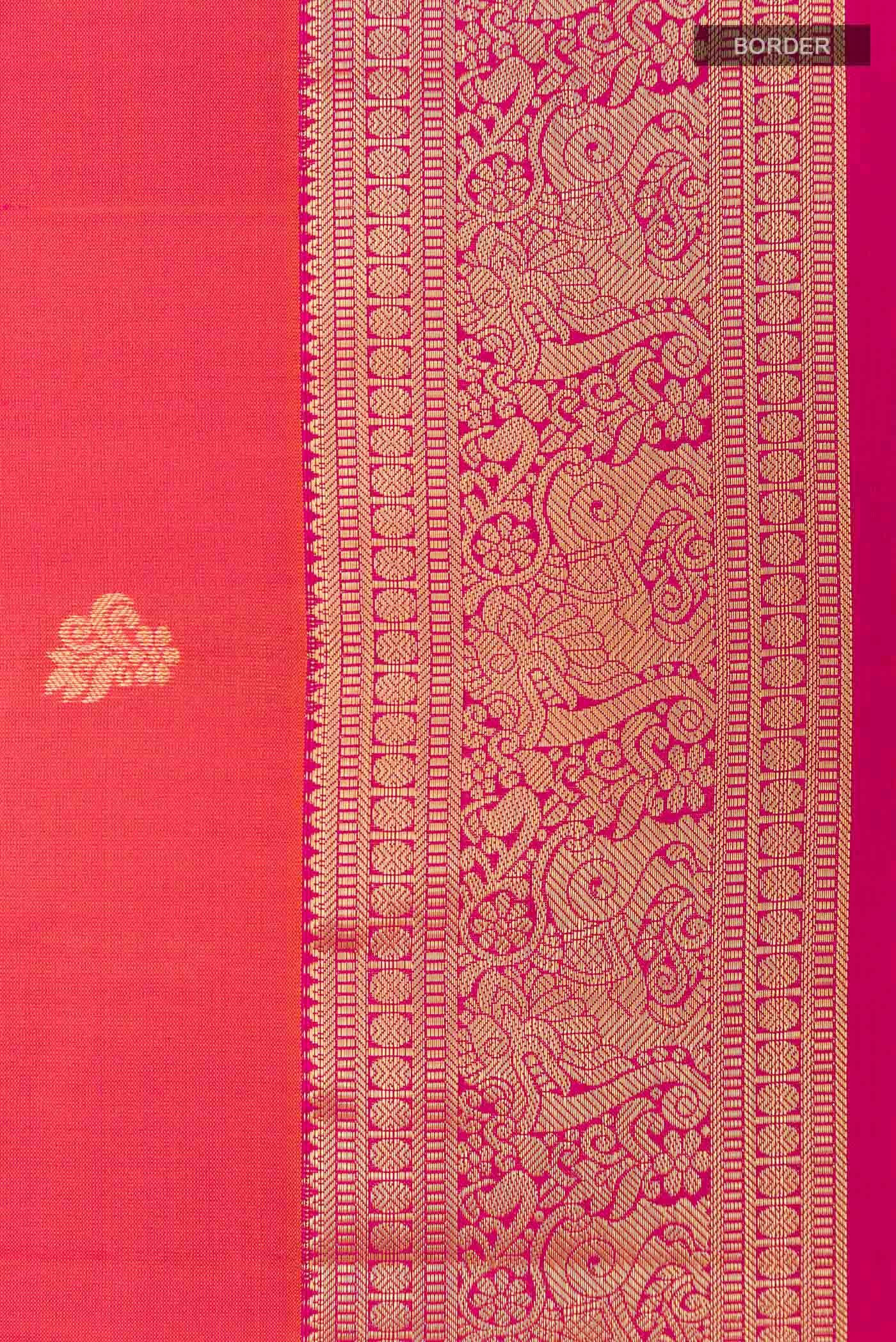 Pink Dual Tone Kanchipuram Silk Saree