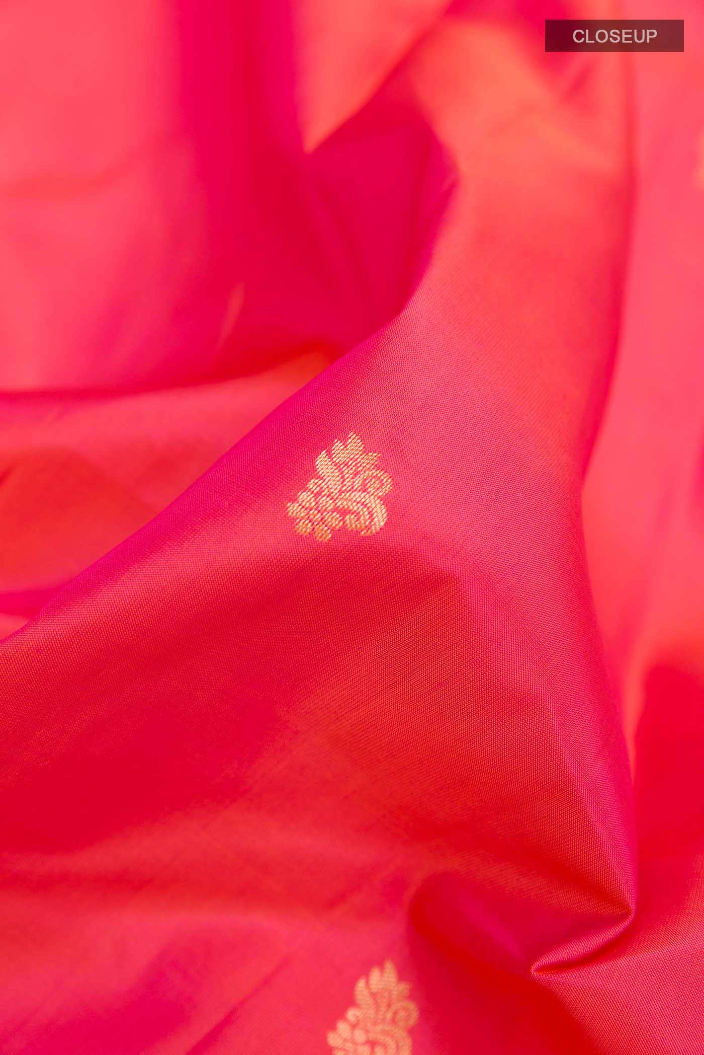 Pink Dual Tone Kanchipuram Silk Saree