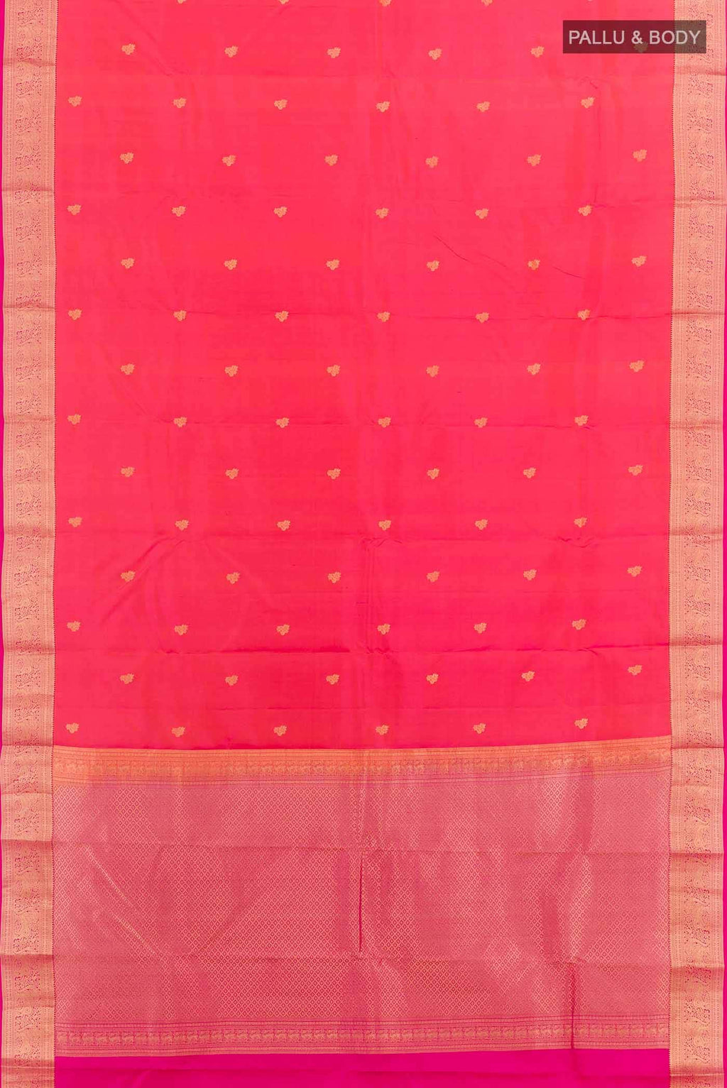 Pink Dual Tone Kanchipuram Silk Saree