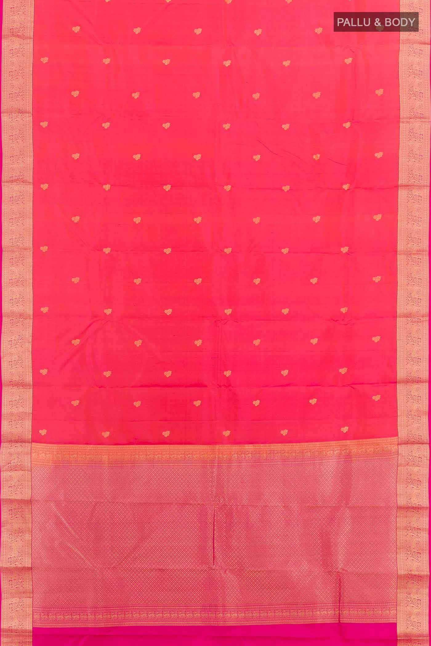 Pink Dual Tone Kanchipuram Silk Saree