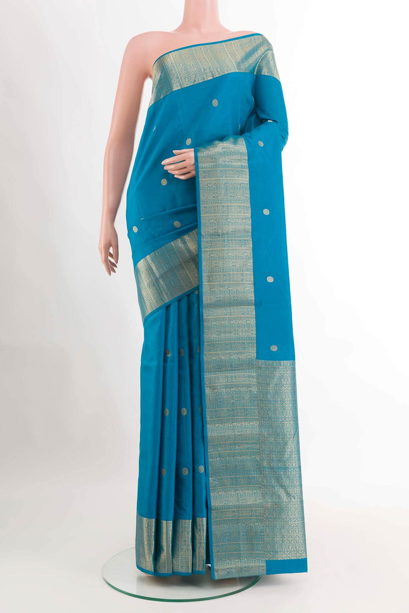 Blue Kanchipuram Silk Saree