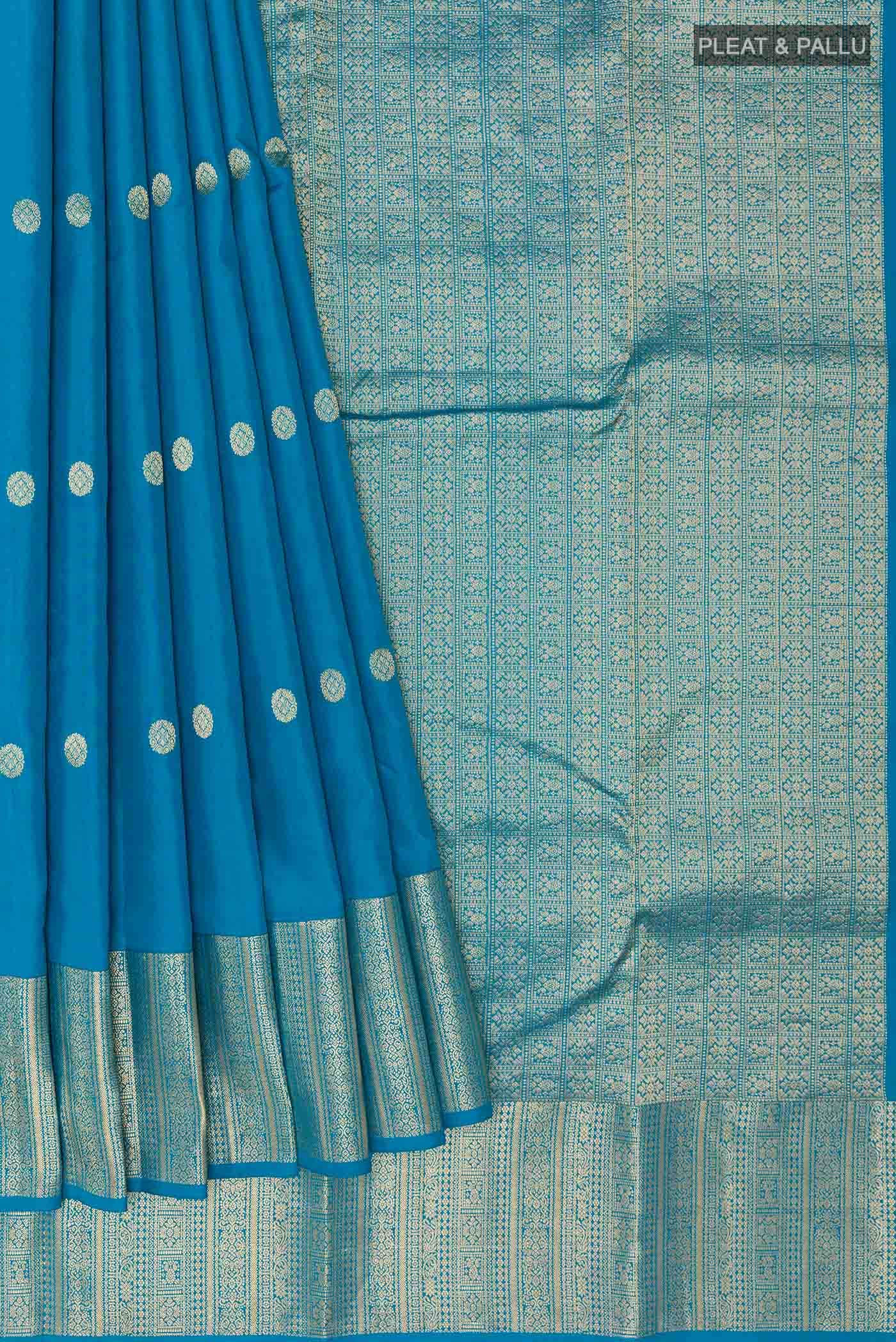 Blue Kanchipuram Silk Saree