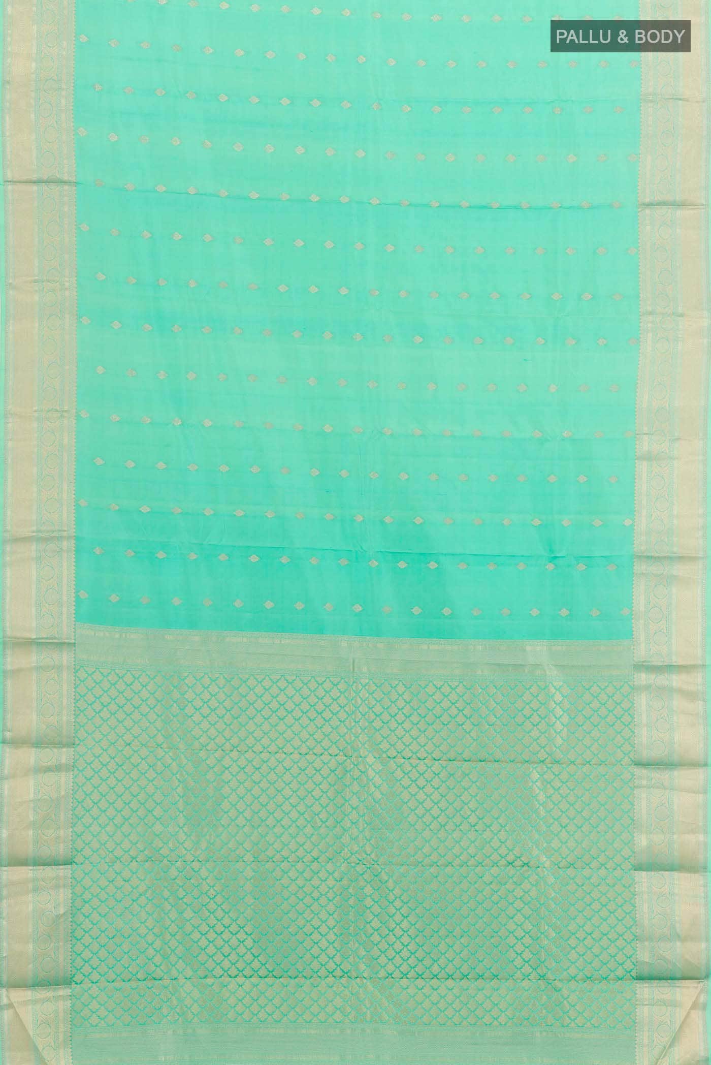 Turquoise Kanchipuram Silk Saree