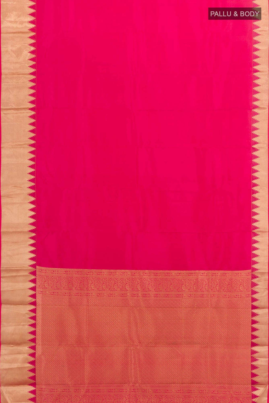 Dark Pink Kanchipuram Silk Saree