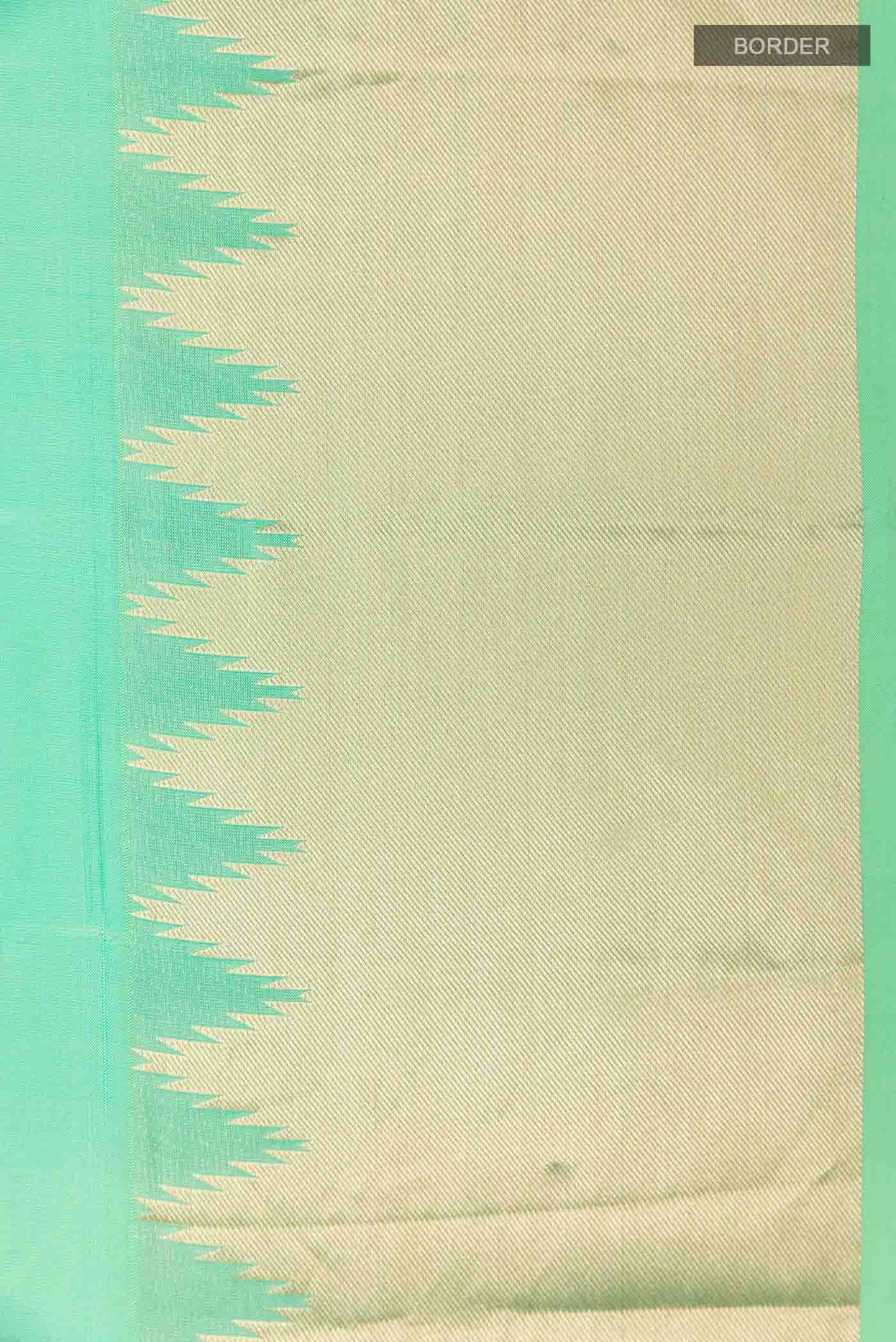 Sea Green Dual Tone Kanchipuram Silk Saree