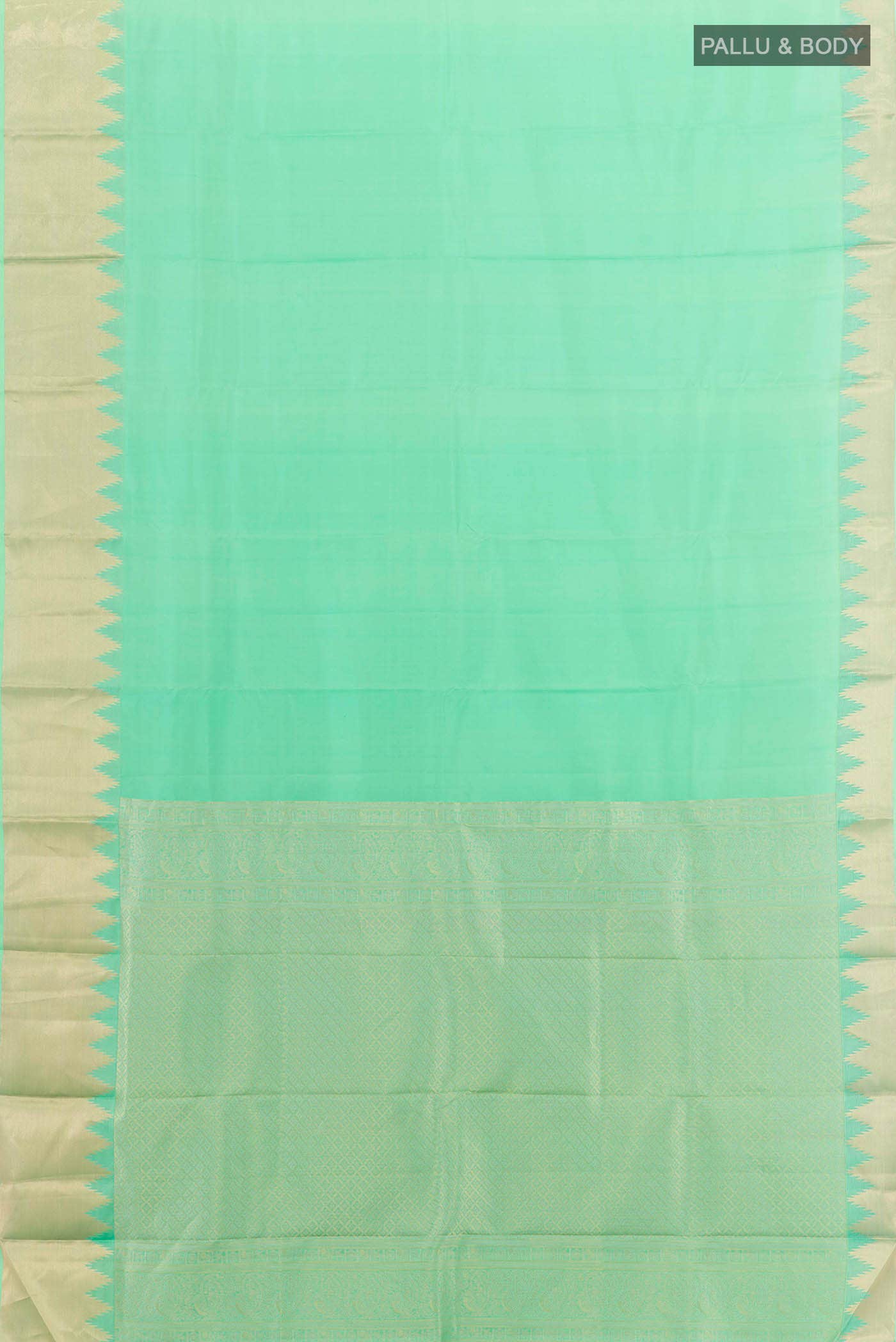 Sea Green Dual Tone Kanchipuram Silk Saree