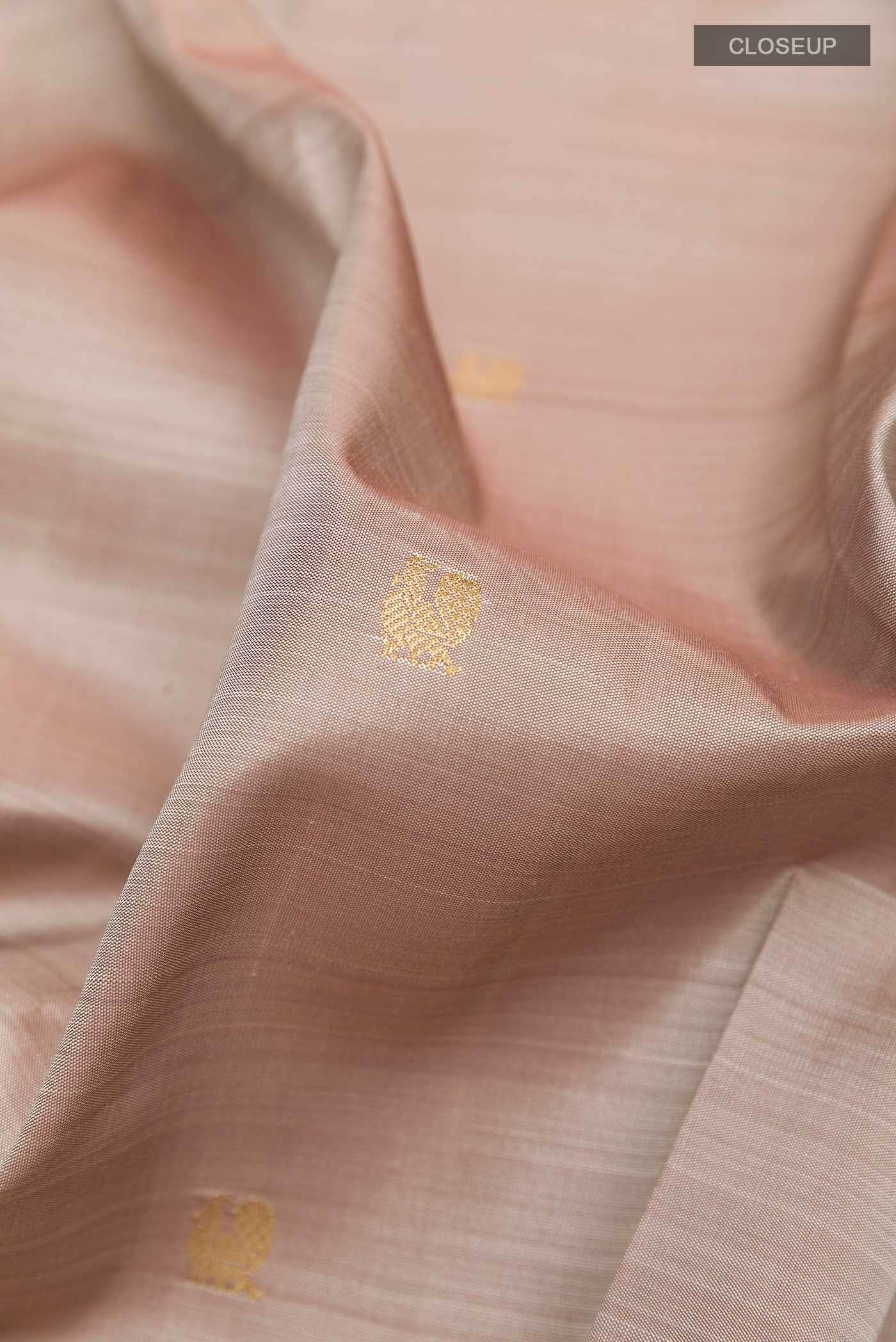 Beige Kanchipuram Silk Saree