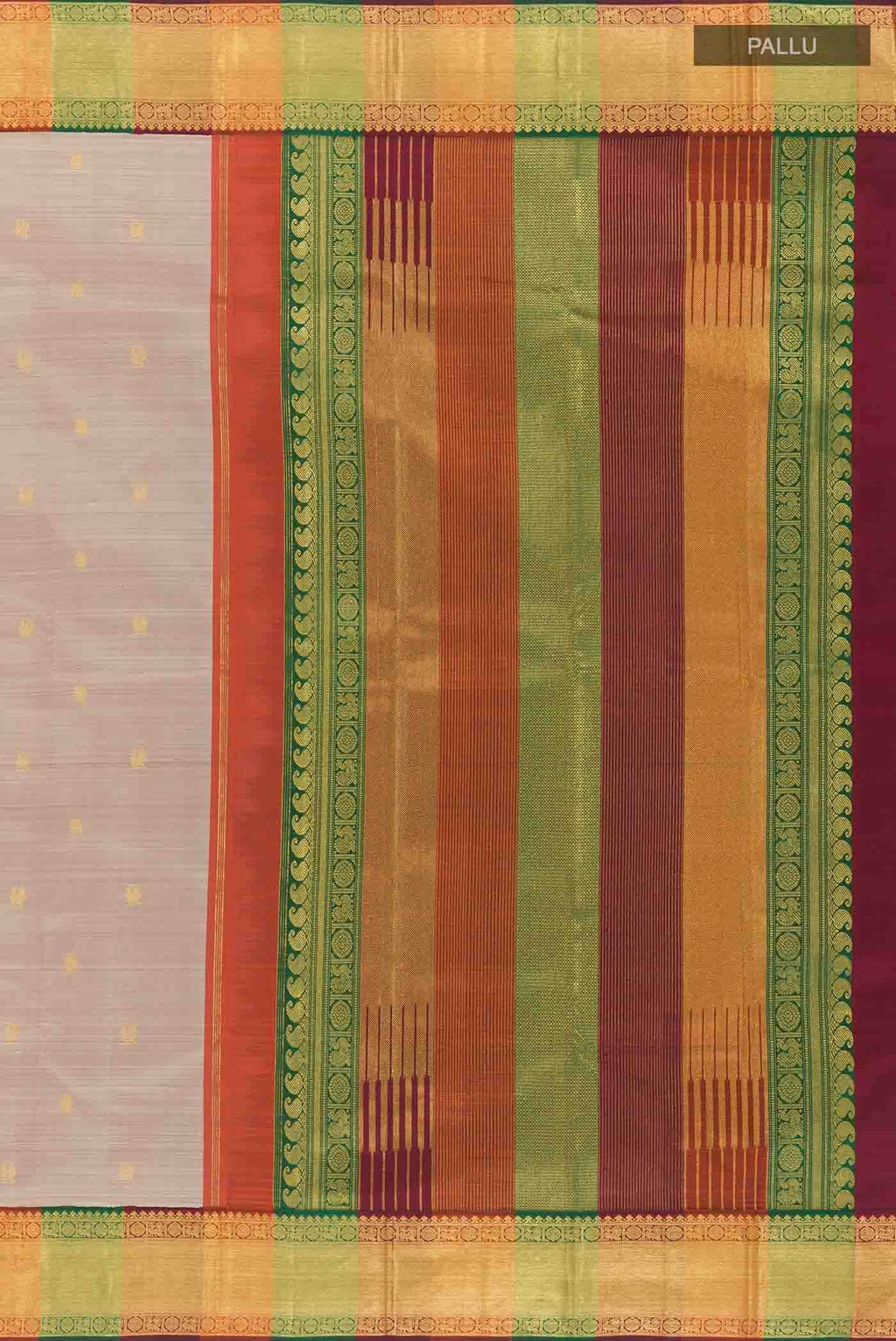 Beige Kanchipuram Silk Saree