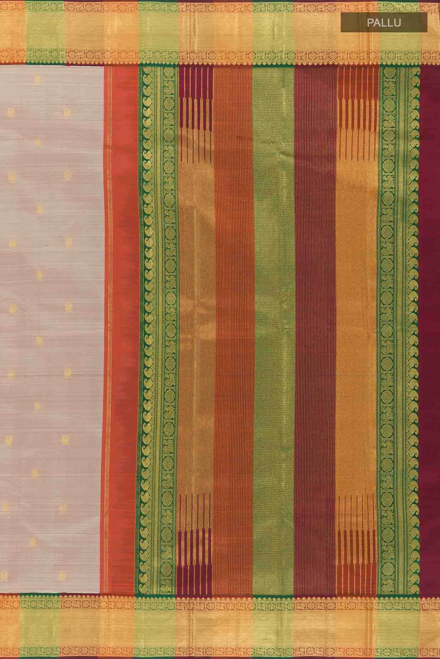 Beige Kanchipuram Silk Saree