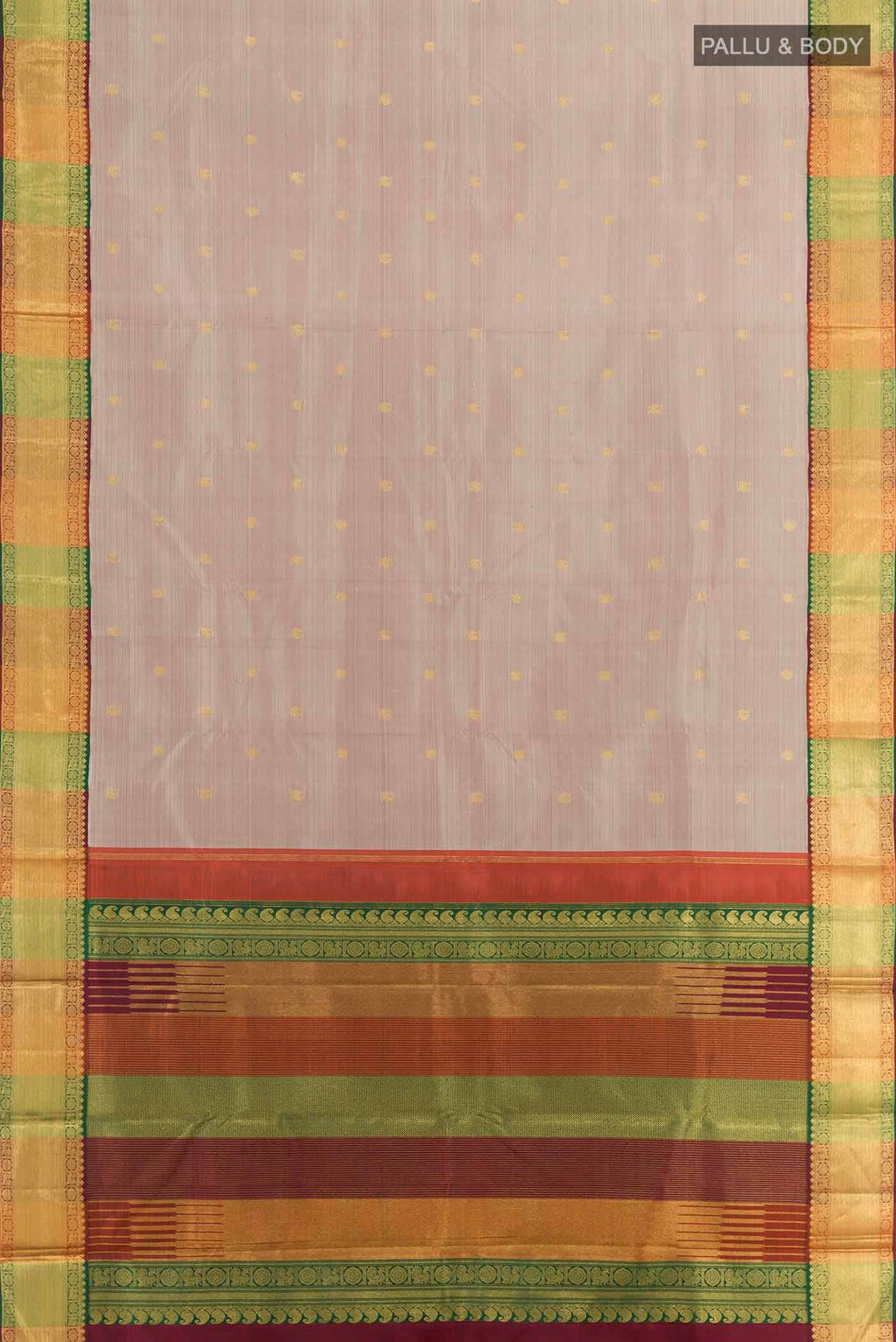 Beige Kanchipuram Silk Saree