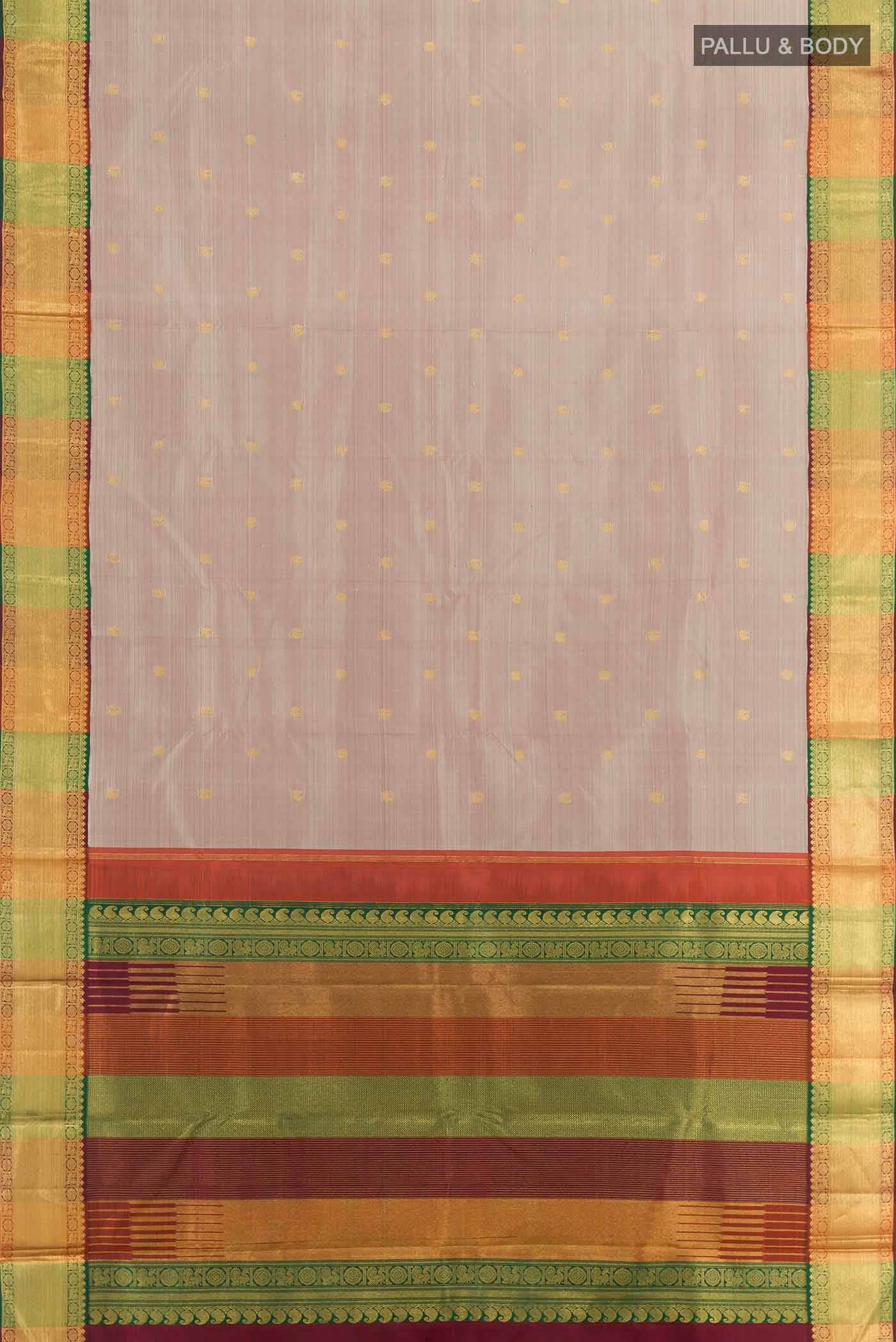 Beige Kanchipuram Silk Saree