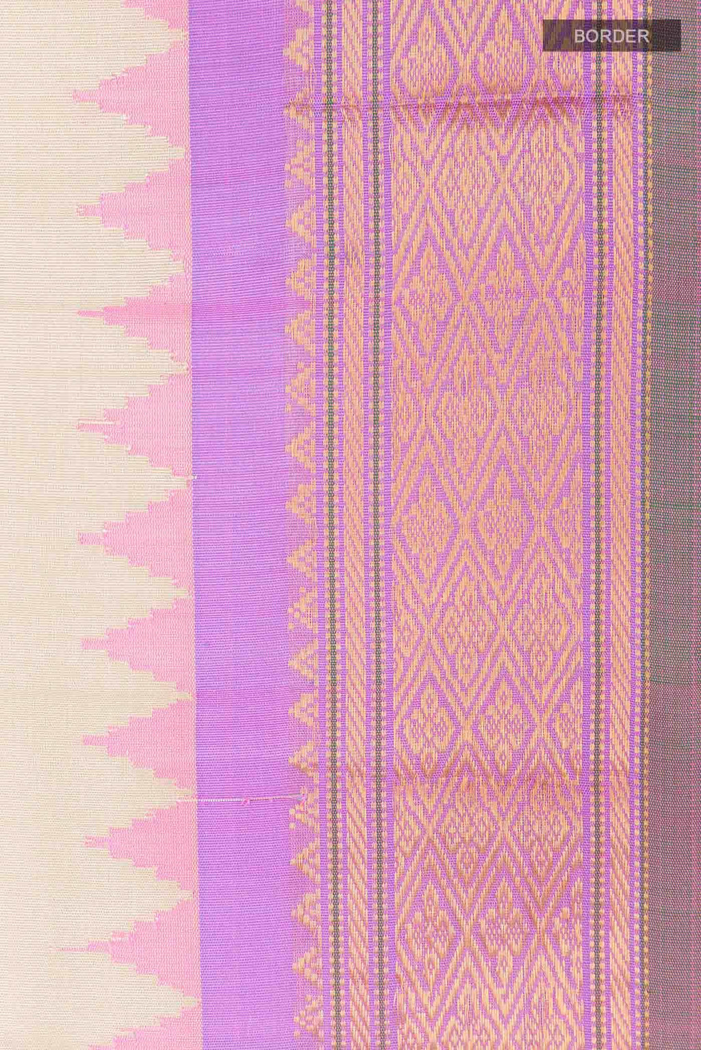 Beige Gadwal Silk Saree