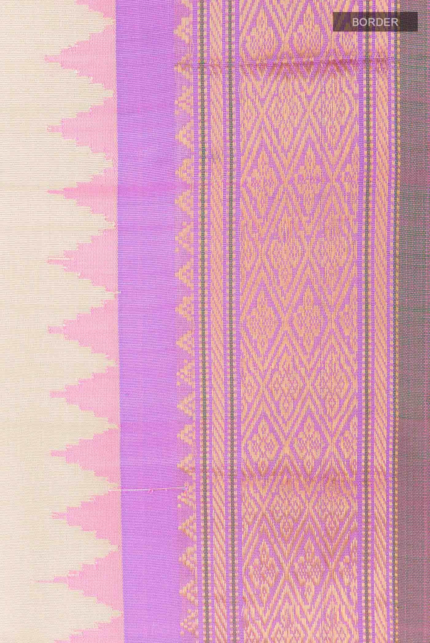 Beige Gadwal Silk Saree