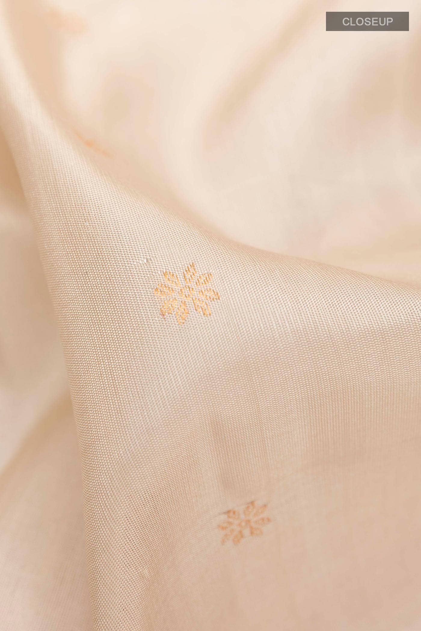 Beige Gadwal Silk Saree